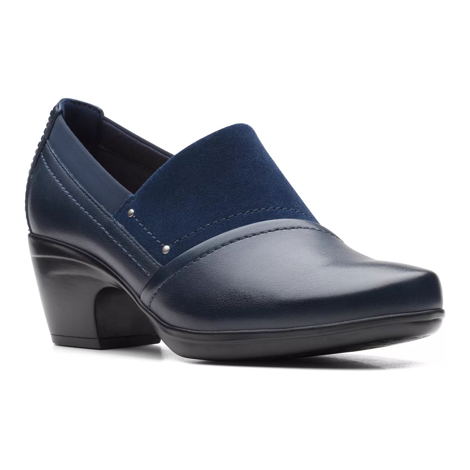 

Женские кожаные туфли Clarks Emily Step Clarks, темно-синий