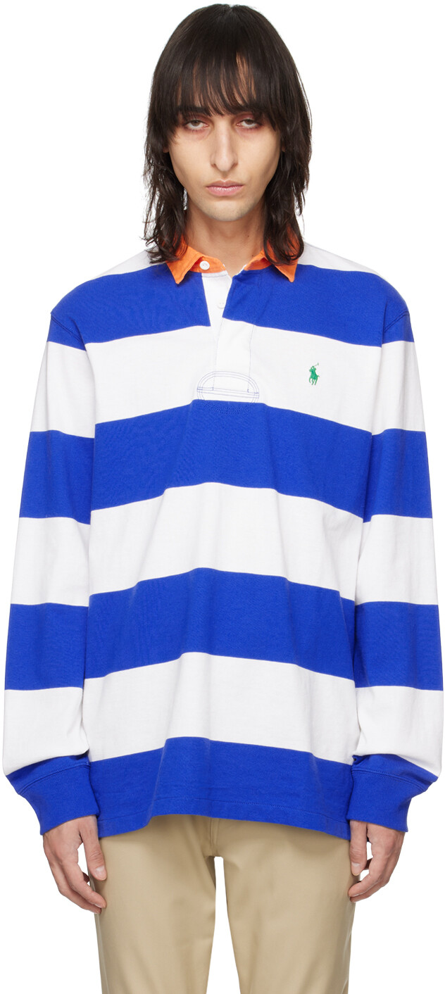

Рубашка-поло в сине-белую полоску Polo Ralph Lauren