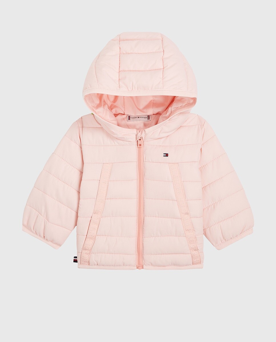 

Утепленное пальто с капюшоном для девочки Tommy Hilfiger, розовый