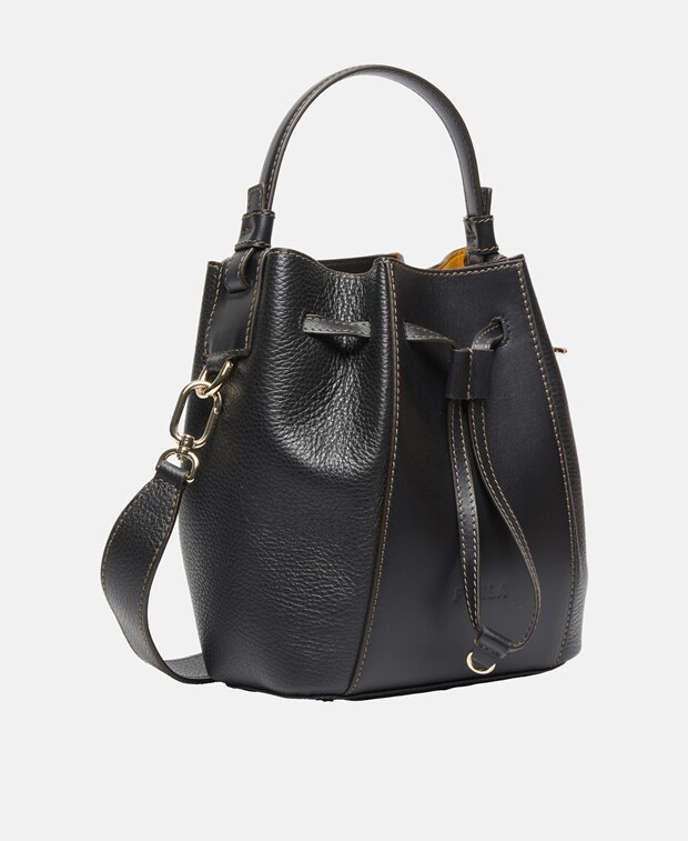 

Кожаная сумка-хобо Furla, черный