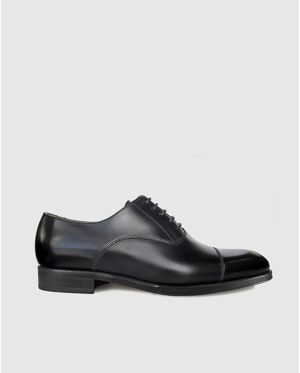 Мужские черные кожаные туфли на шнуровке Leyva, черный