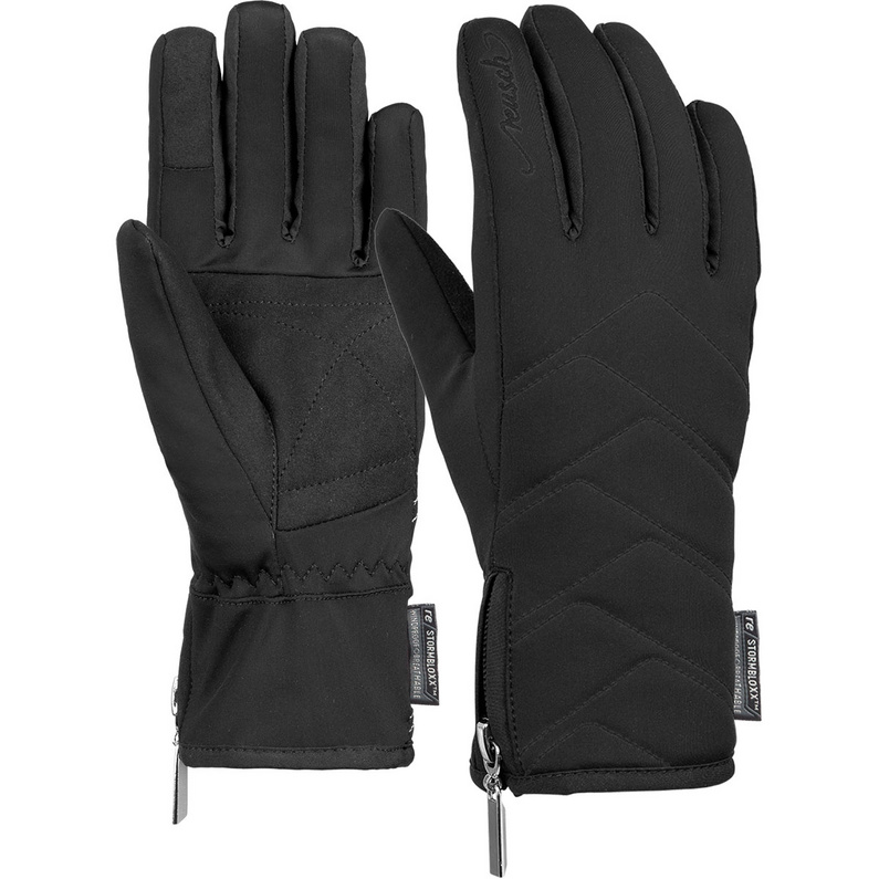 Женские перчатки Loredana TOUCH-TEC Reusch, черный симпатичные элегантные теплые термоперчатки с вышивкой love женские бархатные толстые ветрозащитные женские зимние перчатки