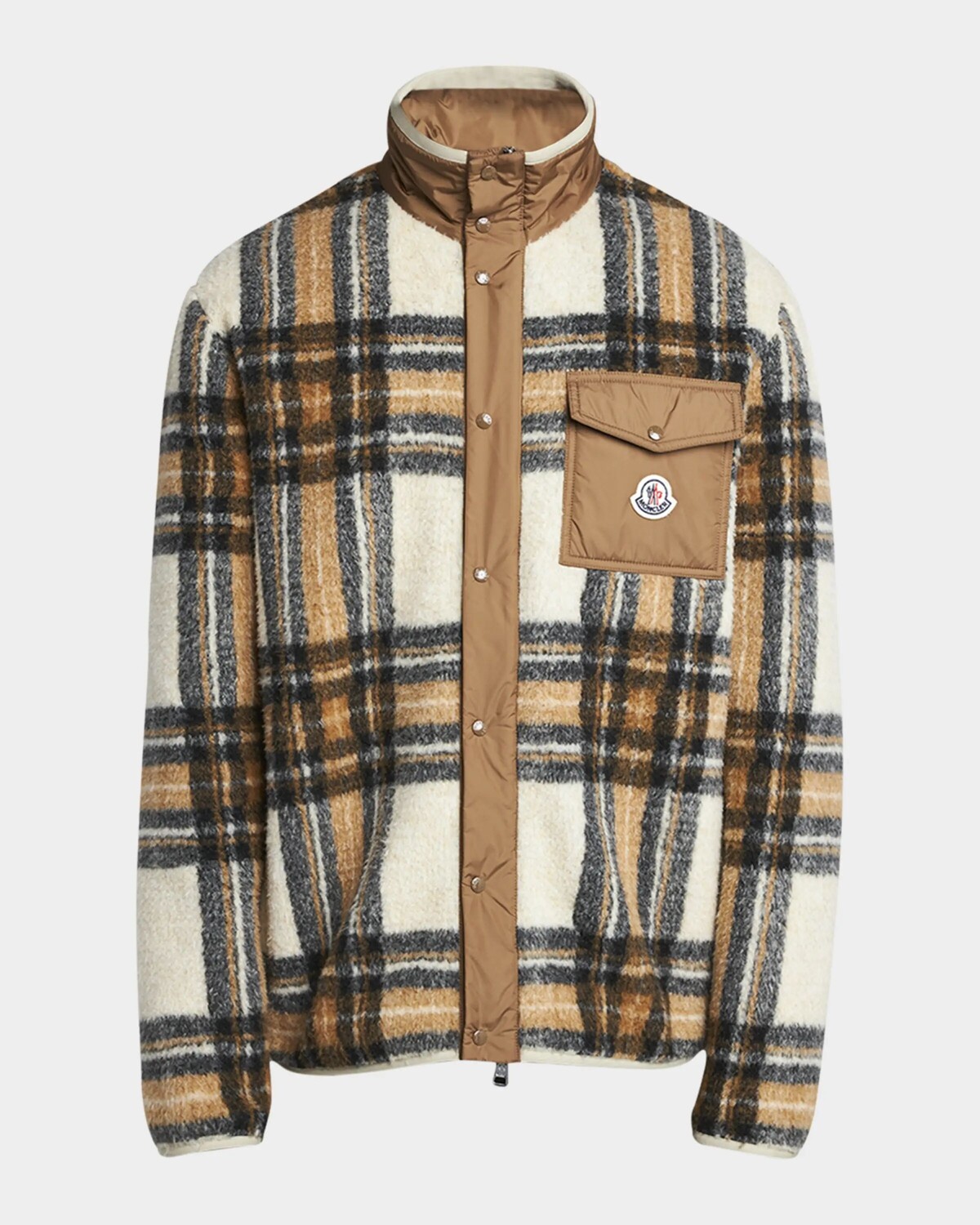

Мужская флисовая куртка в клетку Moncler, светло-зеленый