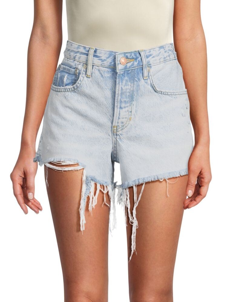 

Свободные джинсовые шорты Good Times с потертостями Free People, цвет Light Wash