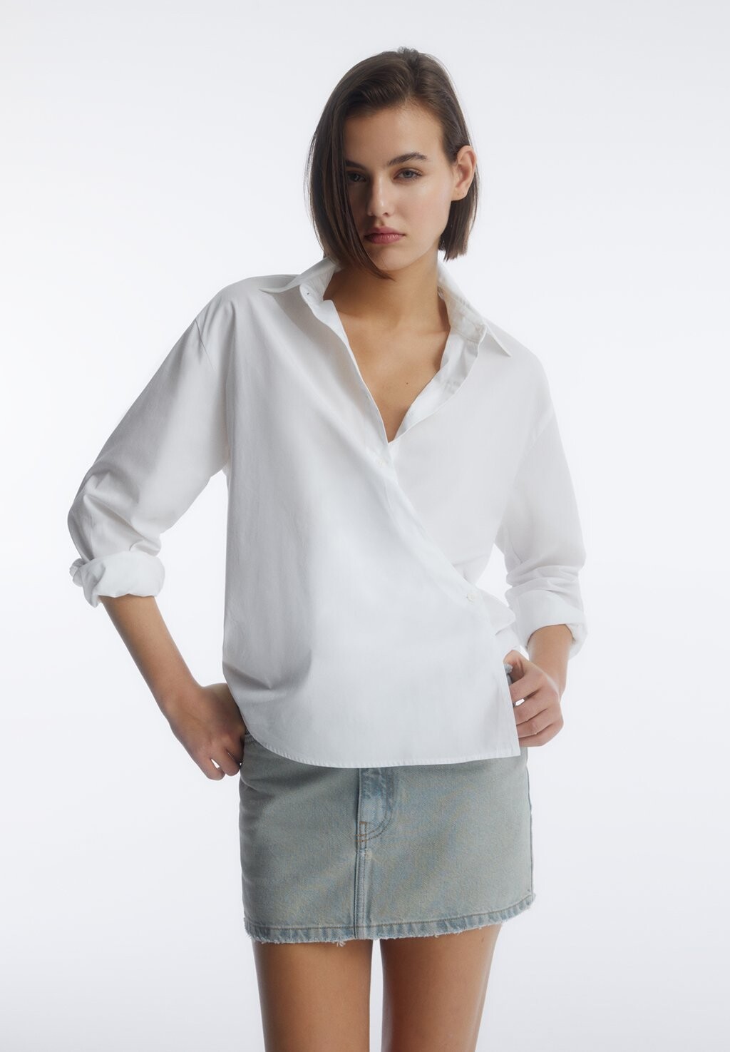 

Рубашка PULL&BEAR, белая
