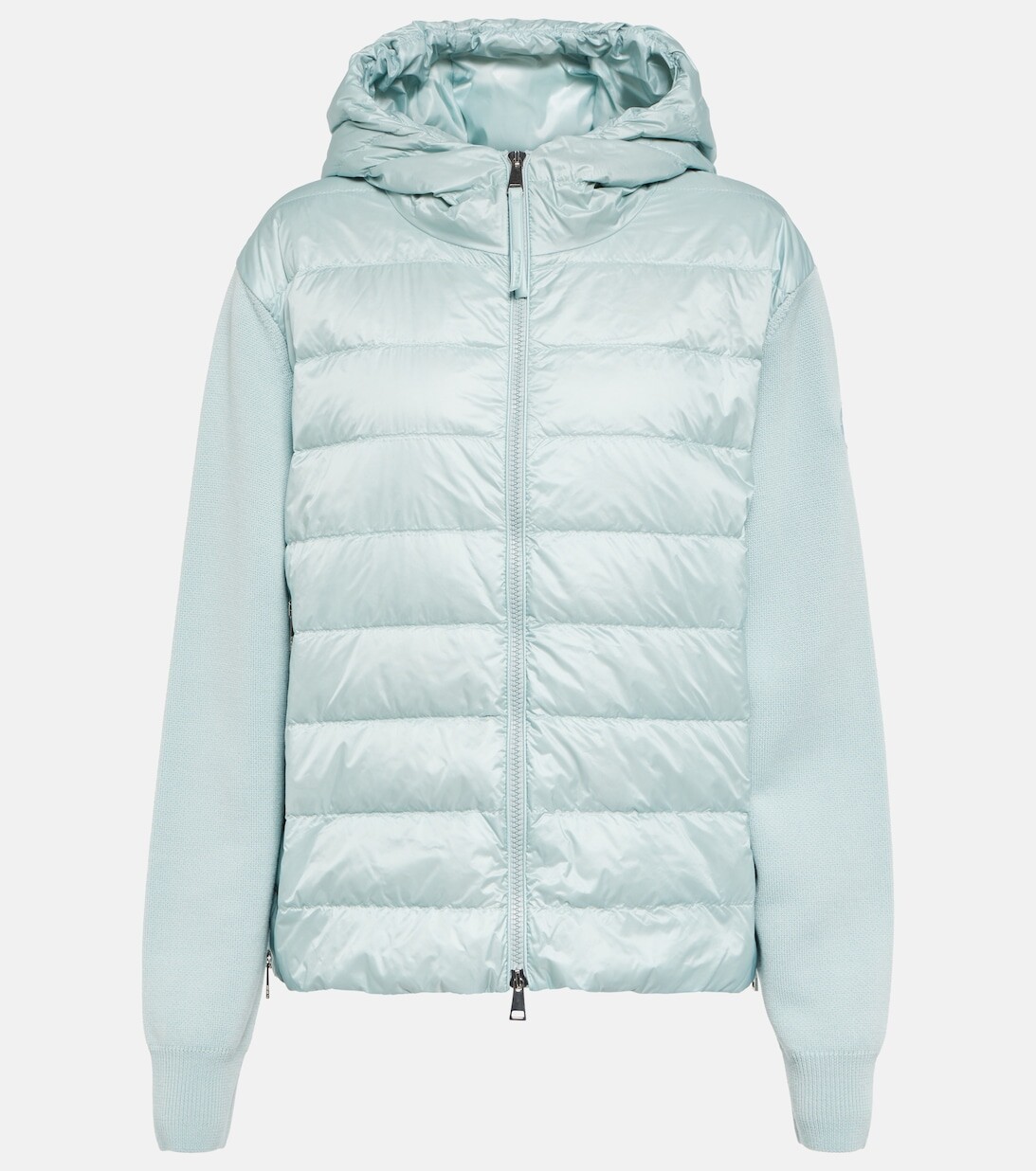 

Худи из натуральной шерсти с пуховыми вставками MONCLER, синий