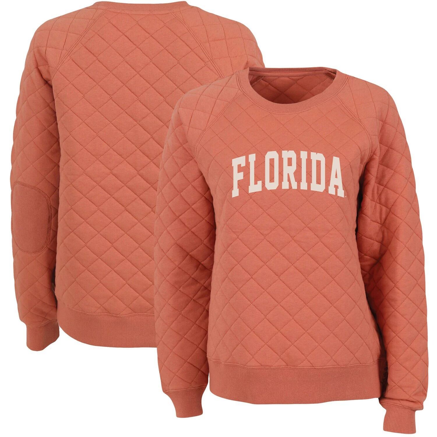 

Женский стеганый пуловер реглан оранжевого цвета Florida Gators