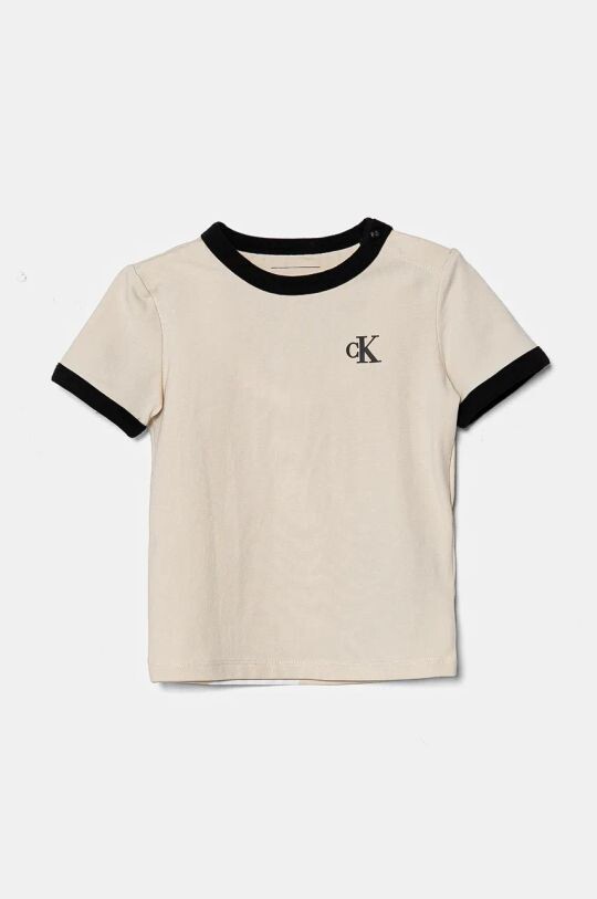 

Детская футболка Calvin Klein Jeans, бежевый