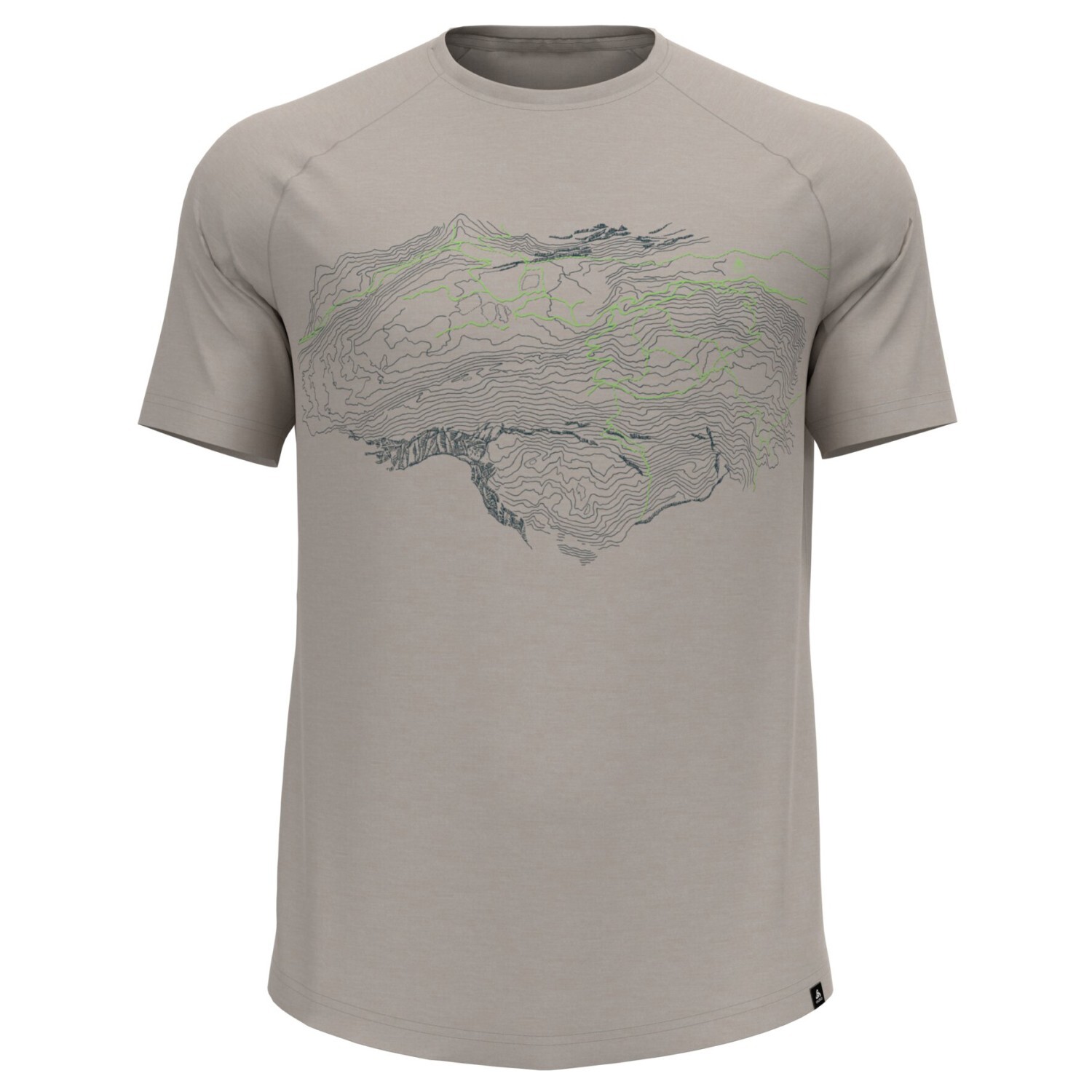 

Рубашка из мериноса Odlo Ascent PW 130 Topography Crew Neck S/S, цвет Silver Cloud Melange