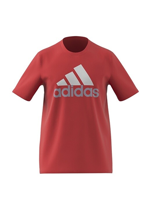 

Однотонная красная мужская футболка с круглым вырезом Adidas, Красный