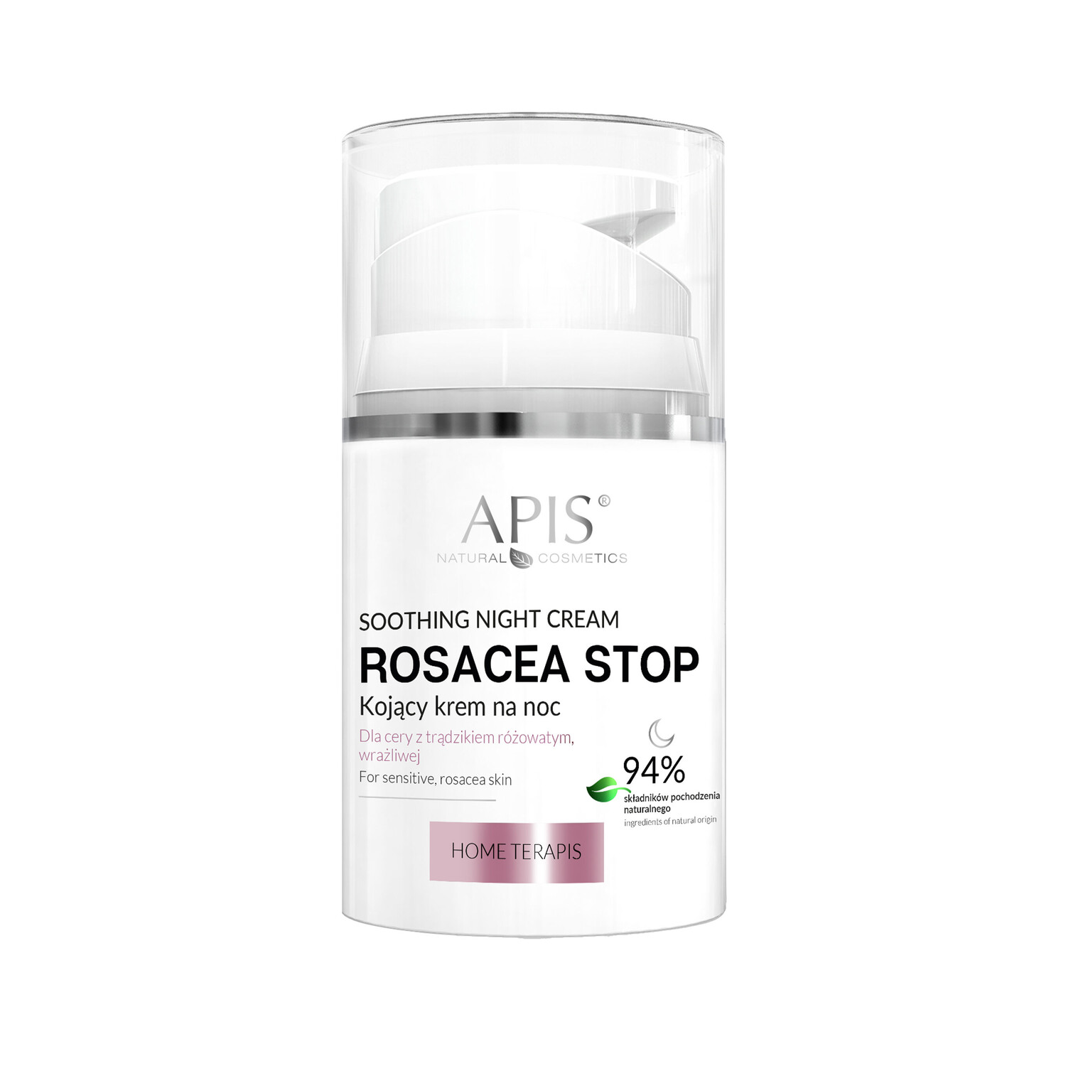 

Успокаивающий ночной крем для лица Apis Rosacea Stop, 50 мл