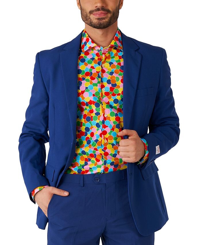 

Мужская рубашка с длинным рукавом и рисунком конфетти OppoSuits, мультиколор