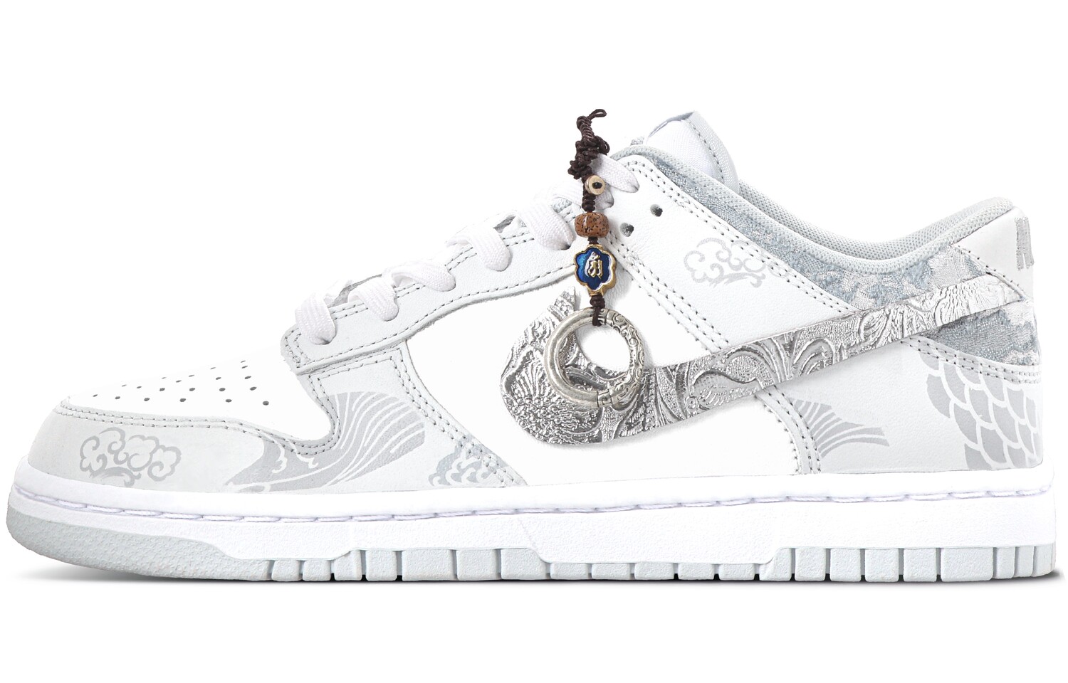 

Кроссовки Nike Dunk Skateboarding Shoes Unisex Low-top Silver Gray, серый