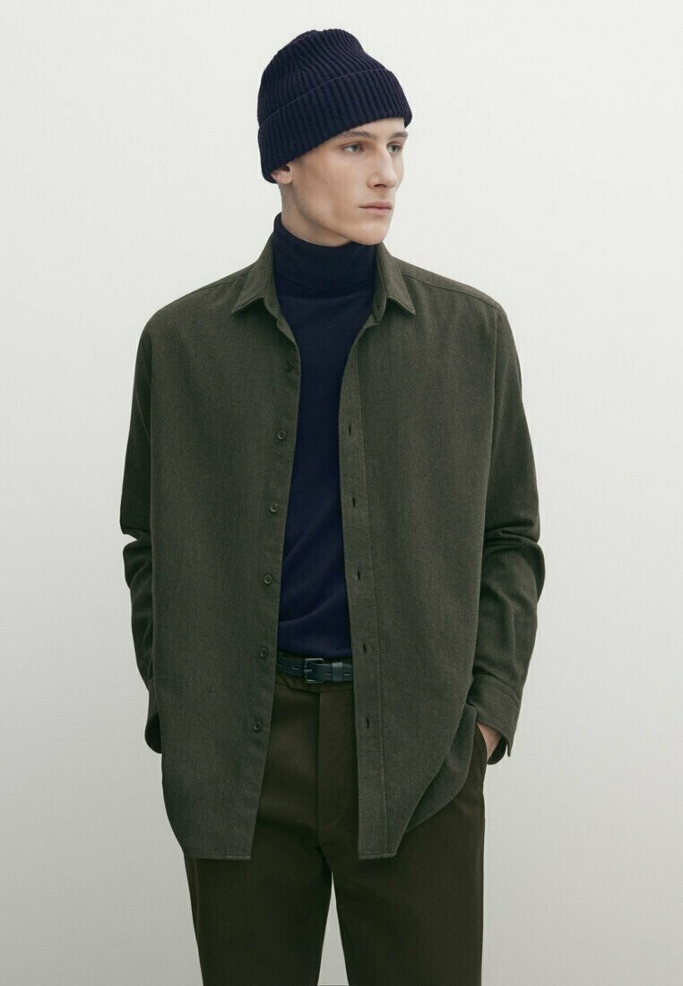 

Рубашка REGULAR FIT TWO-PLY Massimo Dutti, цвет khaki