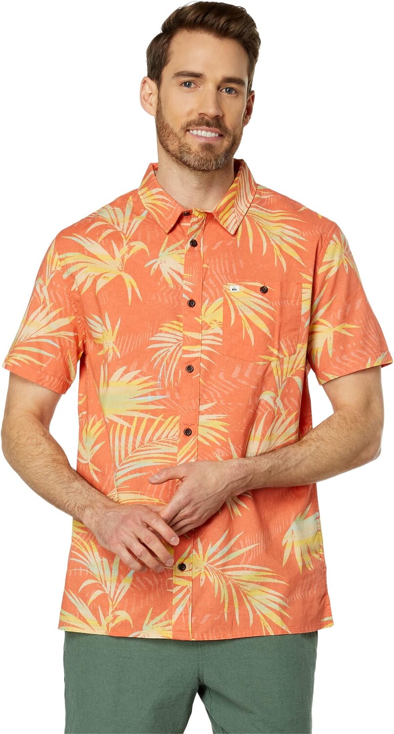 

Рубашка Ripped Up Cotton Short Sleeve Woven Quiksilver, цвет Fresh Salmon Ripped Up