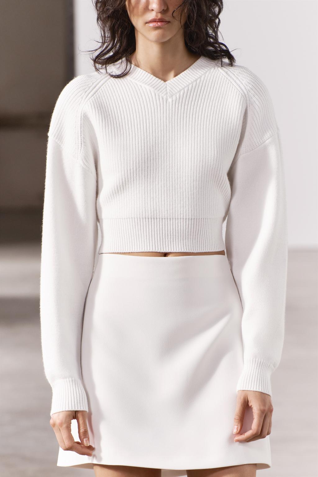Мини-юбка ZARA, экрю модная женская мини юбка pailete с бантом винтажные брюки с высокой талией и боковой молнией 2022
