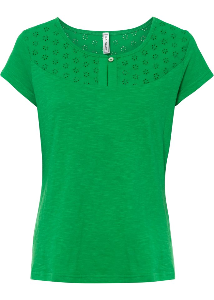 Рубашка с узором дырок Rainbow, зеленый рубашка размер 38 зеленый