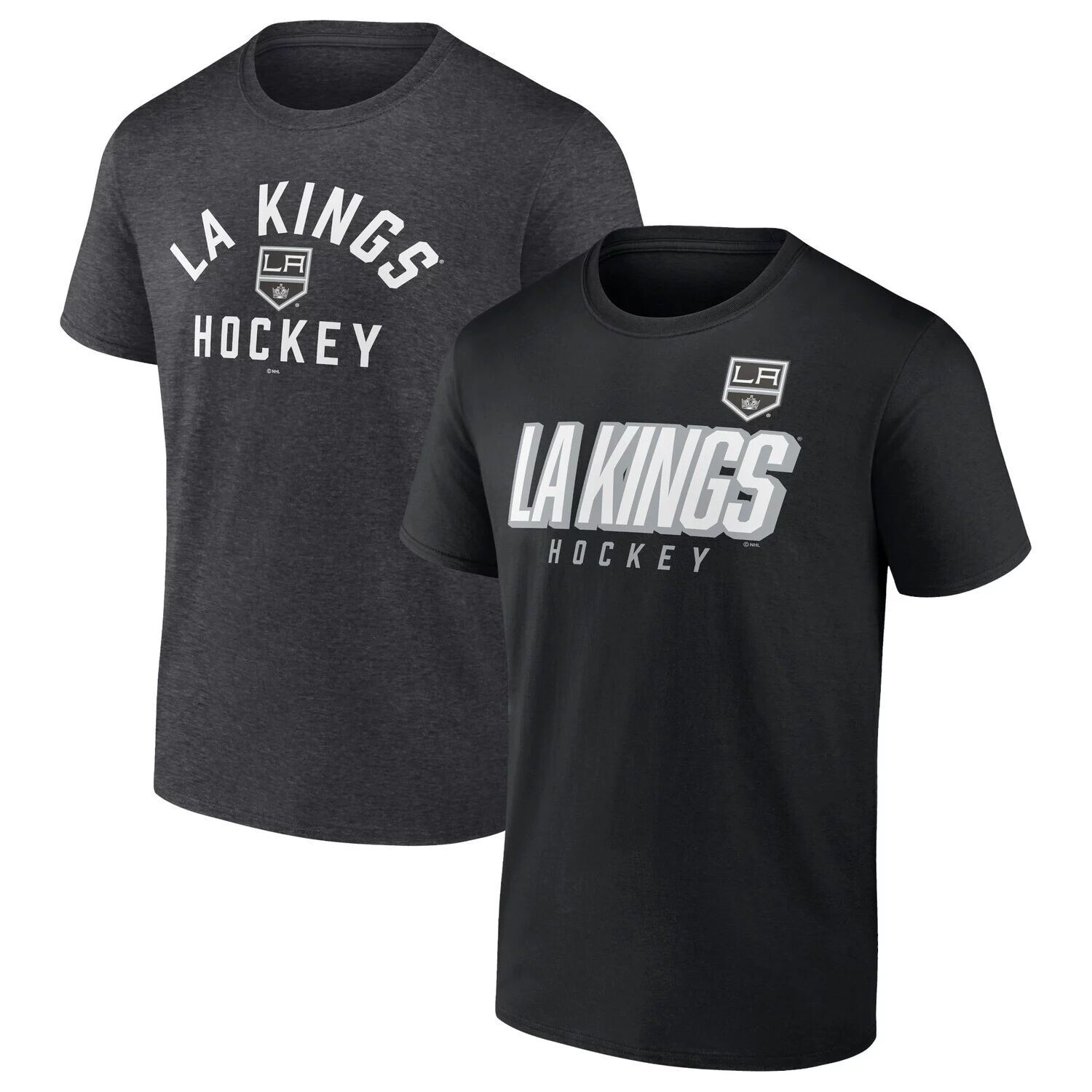 

Мужской комплект из двух черных футболок с надписью Fanatics Los Angeles Kings, Черный
