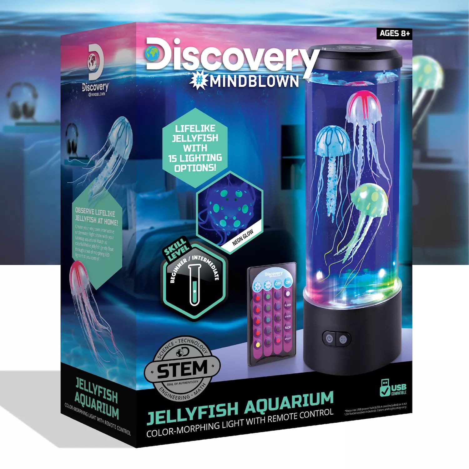 цена Лампа для аквариума Discovery Mindblown Kids в форме медузы Discovery Mindblown