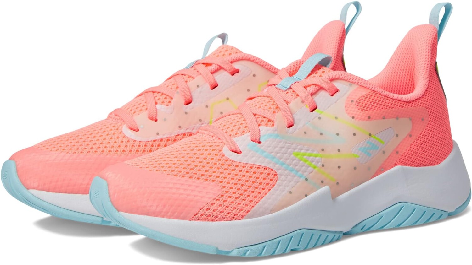 

Кроссовки Rave Run v2 New Balance, цвет Grapefruit/Bleach Blue