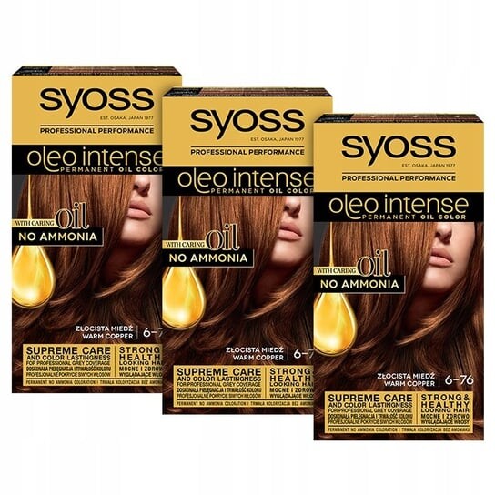 

Краска Syoss Oleo Intense Paint 6-76 Золотистая Медь x 3 шт.