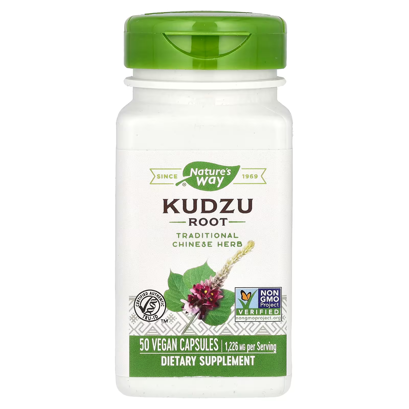 Пищевая добавка Nature's Way Kudzu Root 1226 мг, 50 веганских капсул пищевая добавка nature s way fiber fusion daily 150 веганских капсул
