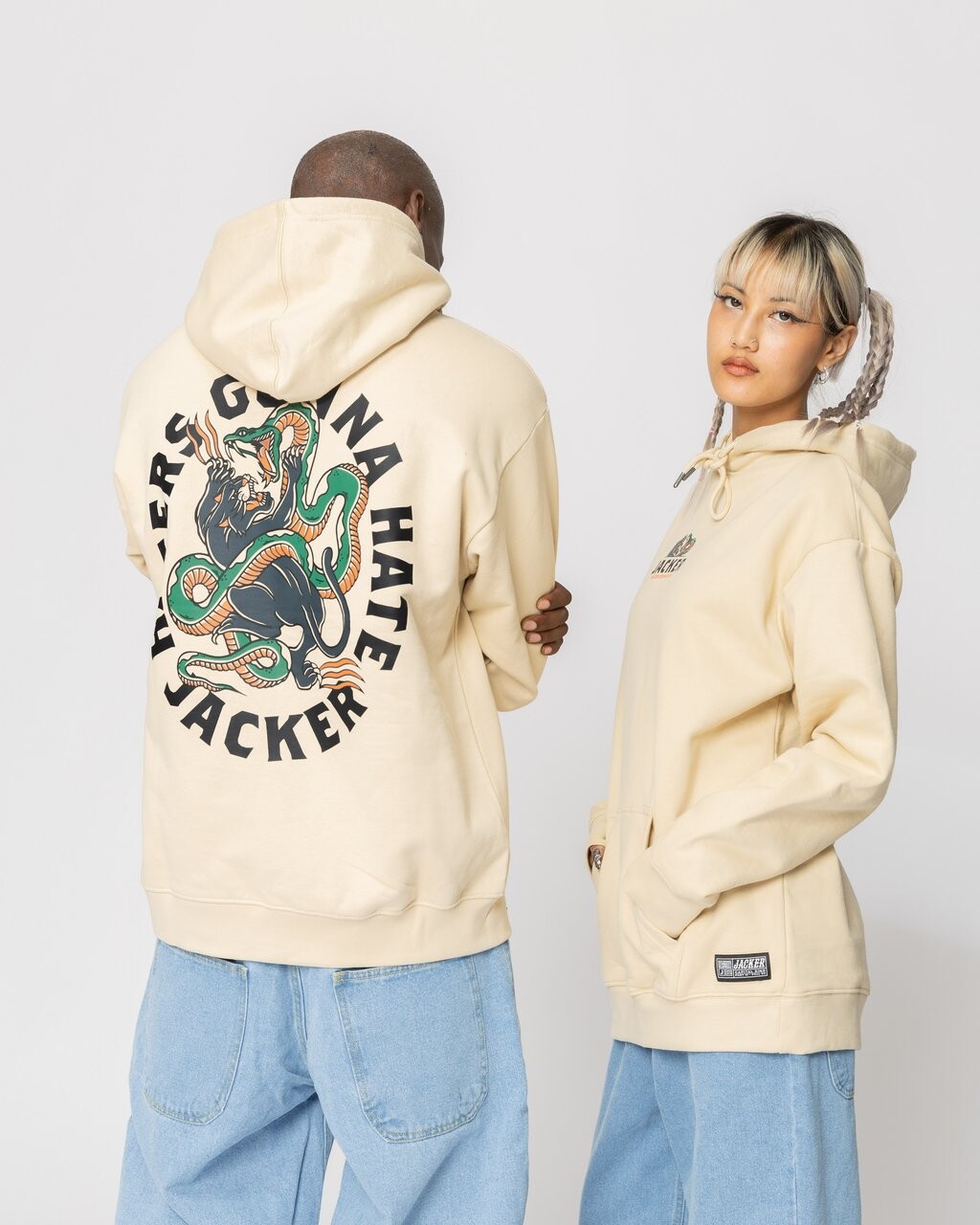 

Толстовка Jacker ХУДИ HATERS UNISEX, бежевый