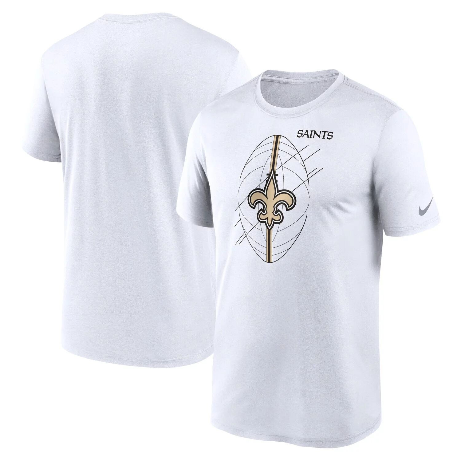 

Мужская белая футболка New Orleans Saints Legend Icon Performance Nike, Белый
