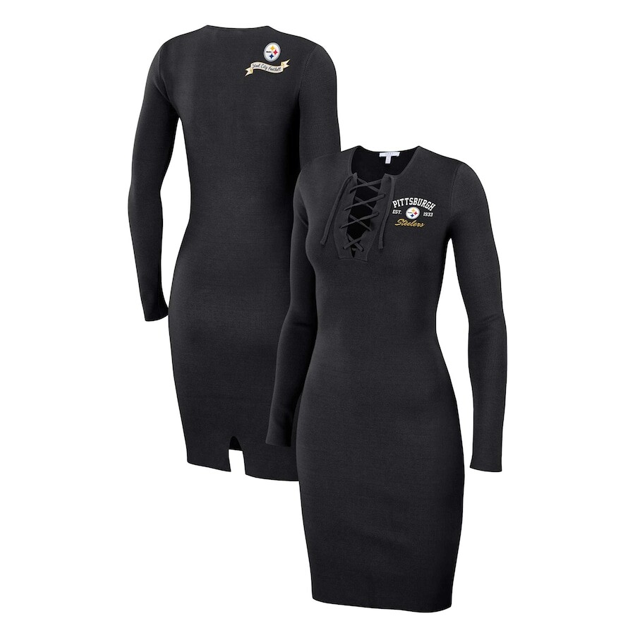 

Платье с длинным рукавом WEAR by Erin Andrews Pittsburgh Steelers, черный