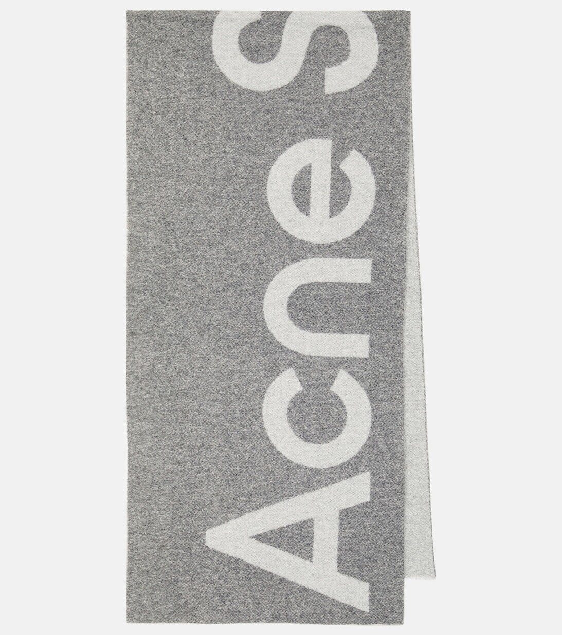 

Шарф из смесовой шерсти с логотипом Acne Studios, серый