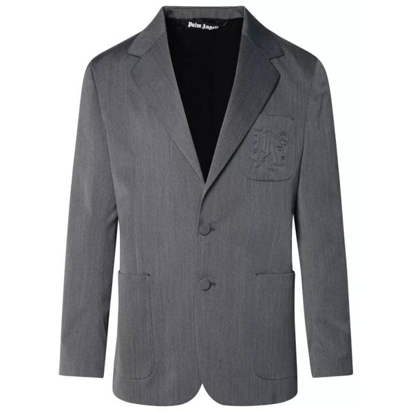 

Куртка virgin wool blend blazer Palm Angels, серый