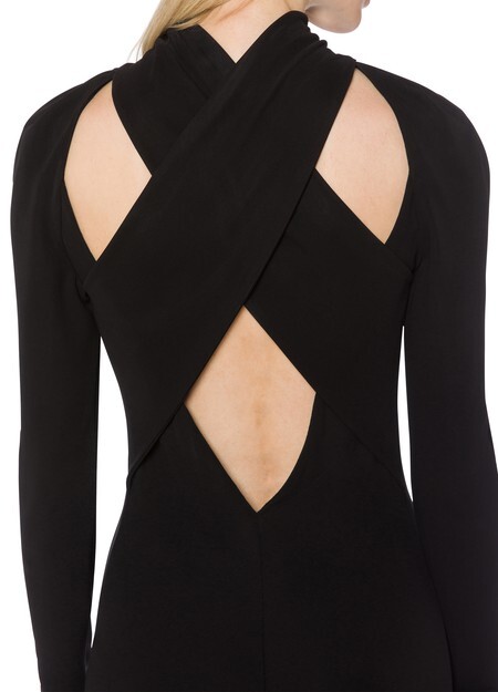 

Платье из экологически чистой органзы. Alberta Ferretti, черный