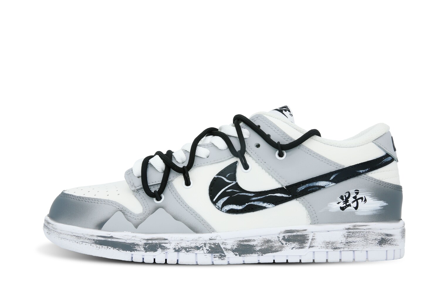 

Кроссовки Nike Dunk Skateboarding Shoes Men Low-top Black, серый