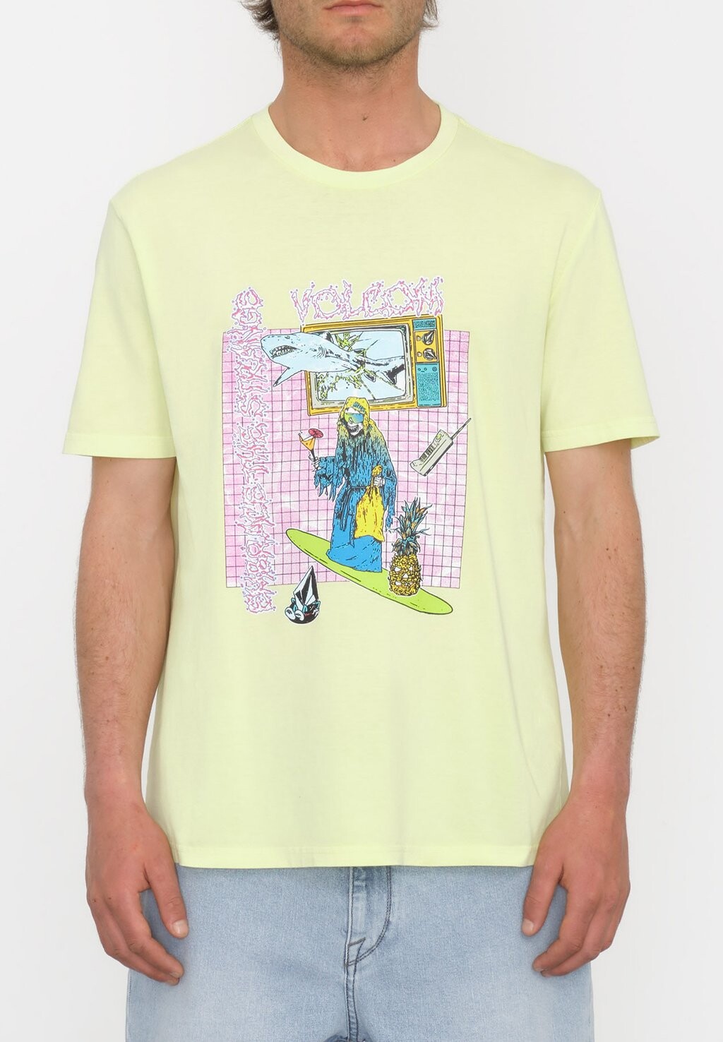 

Футболка с принтом Frenchsurf Volcom, цвет aura yellow