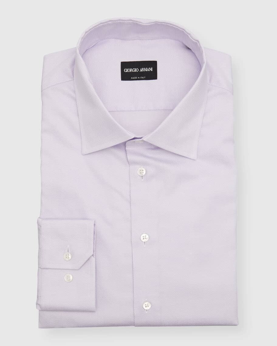 

Мужская хлопковая классическая рубашка добби Giorgio Armani