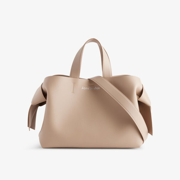 

Кожаная большая сумка Musubi Acne Studios, бежевый