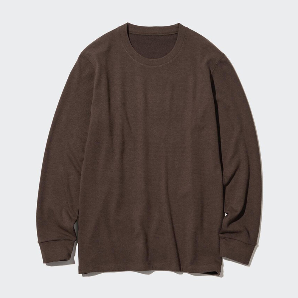 

Нижнее белье Uniqlo HEATTECH с круглым вырезом, темно-коричневый