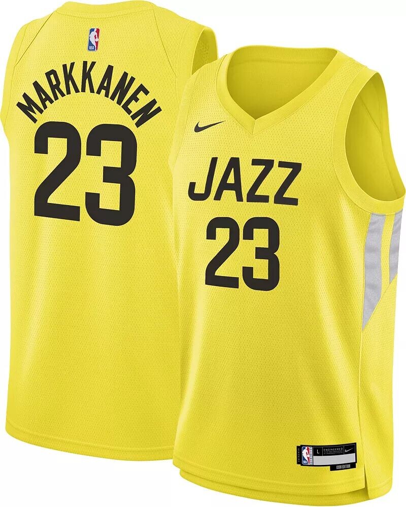 

Желтая майка Nike Youth Utah Jazz Lauri Markkanen # 23