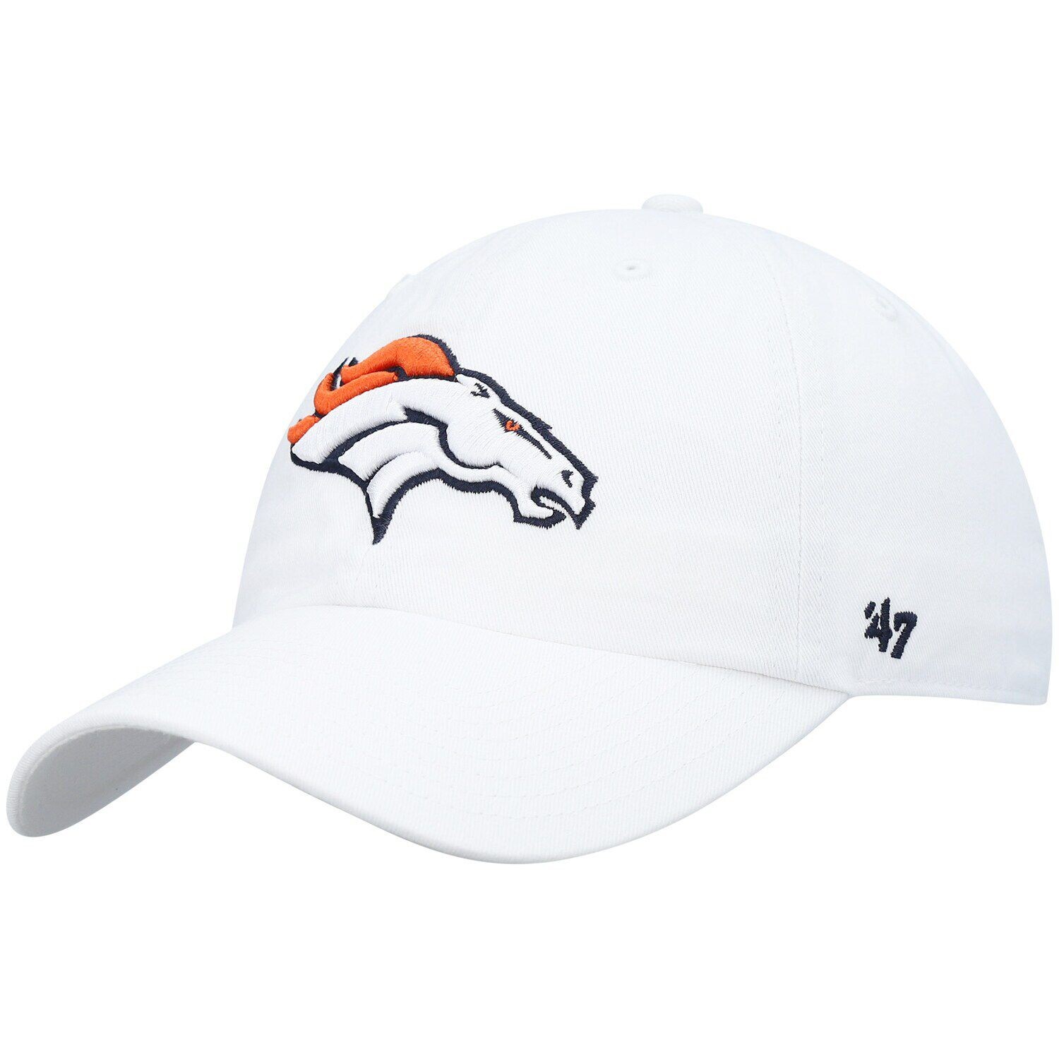 

Мужская регулируемая шляпа белого цвета Denver Broncos Clean Up '47