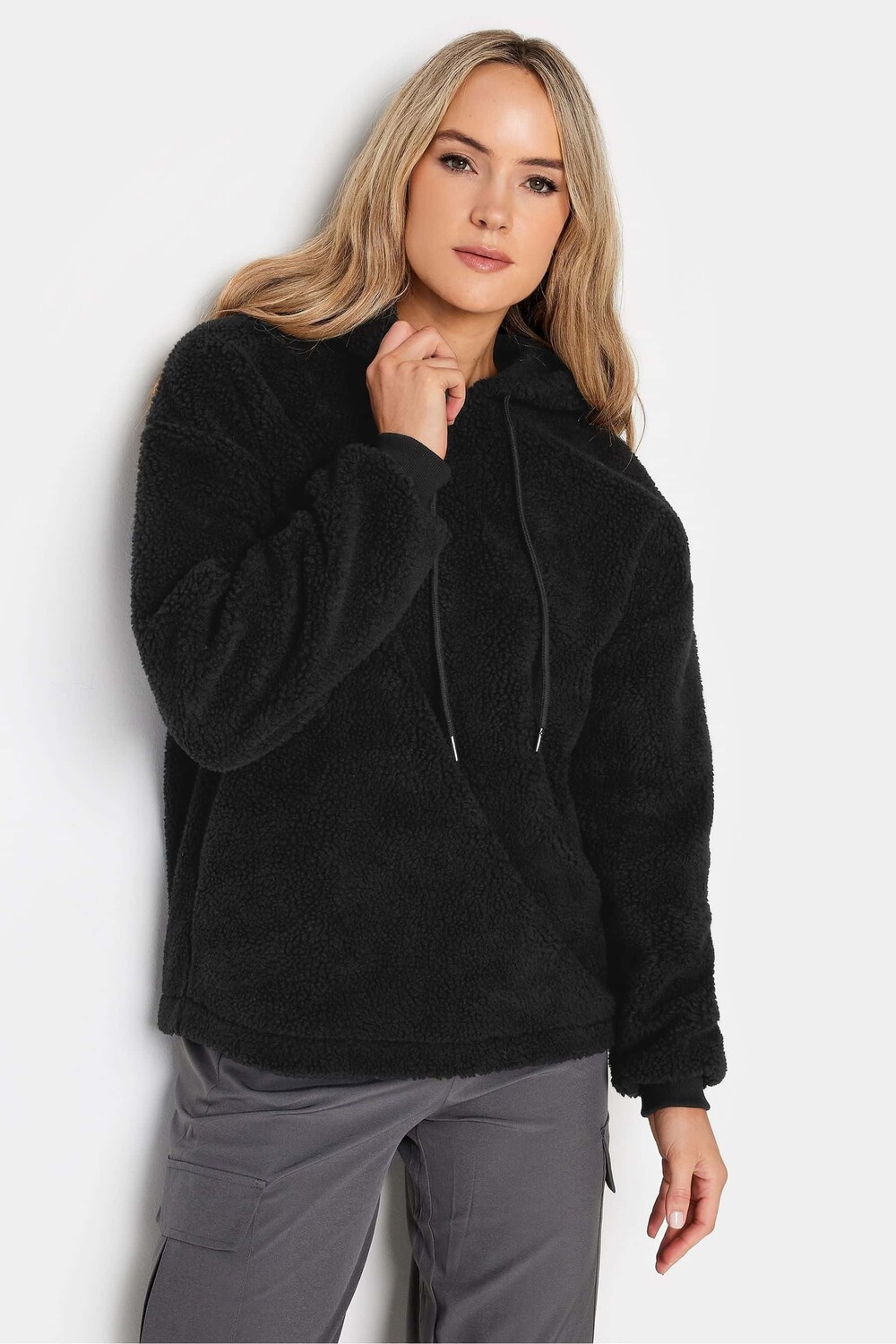 

Худи из искусственной овчины Long Tall Sally, черный