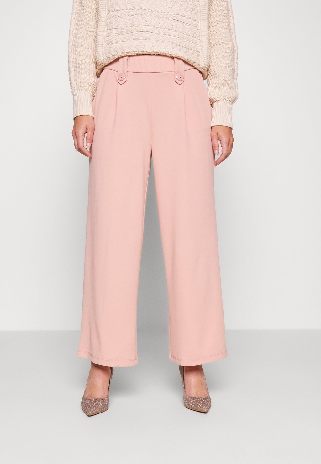 

Брюки ONLY Onlsania Button Pant, туманная роза, Красный