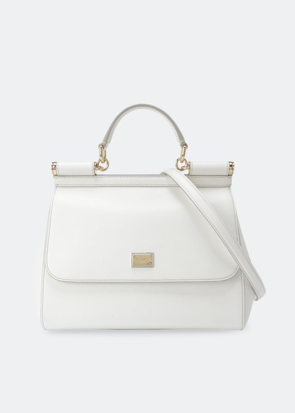 Сумка Dolce&Gabbana Sicily Dauphine Medium Handbag, белый