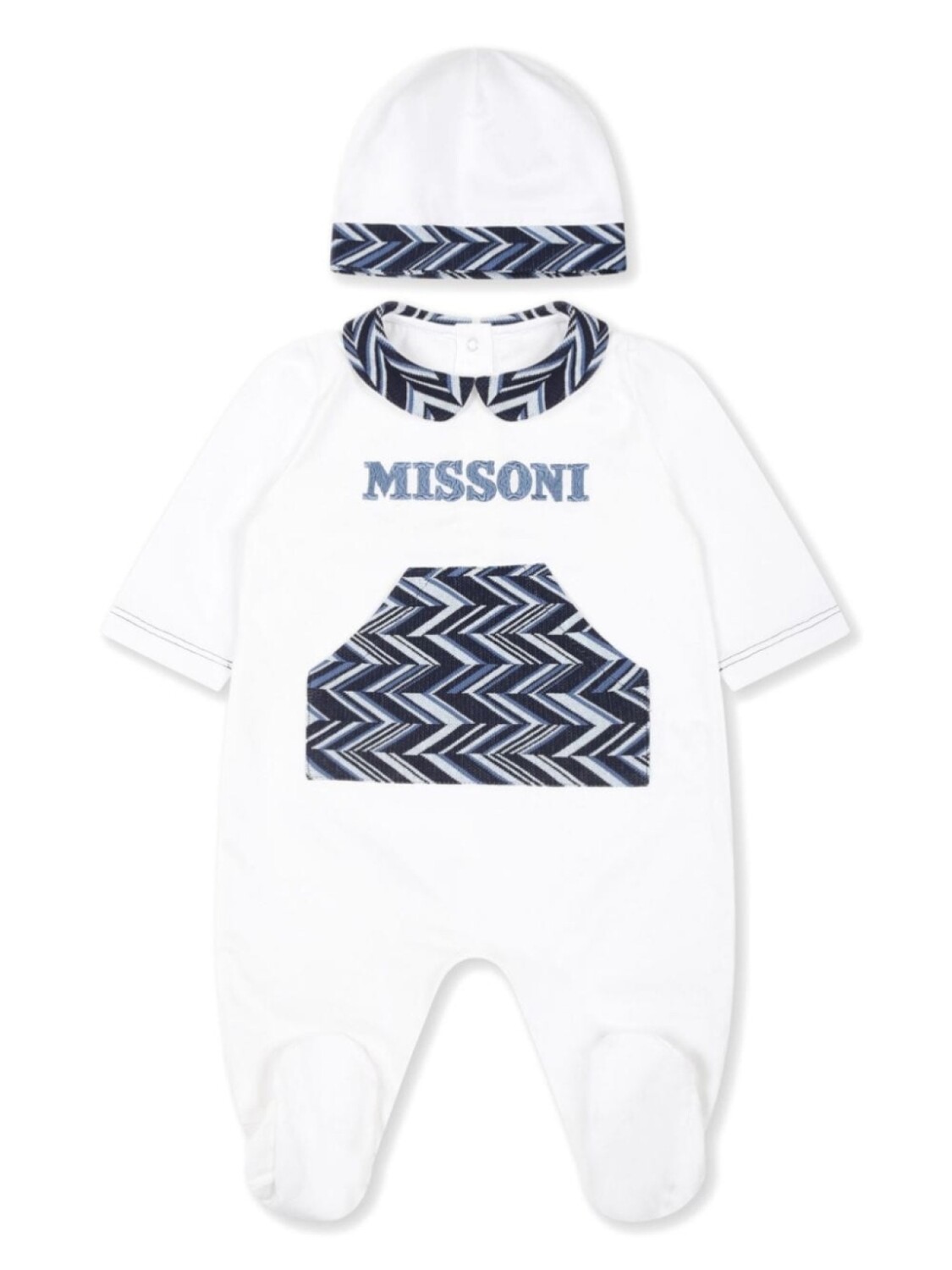 

Missoni Kids комплект для вырастания малыша с узором «зигзаг», белый