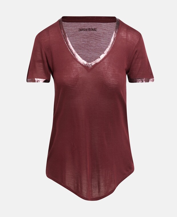 

Футболка Zadig&Voltaire, бордо