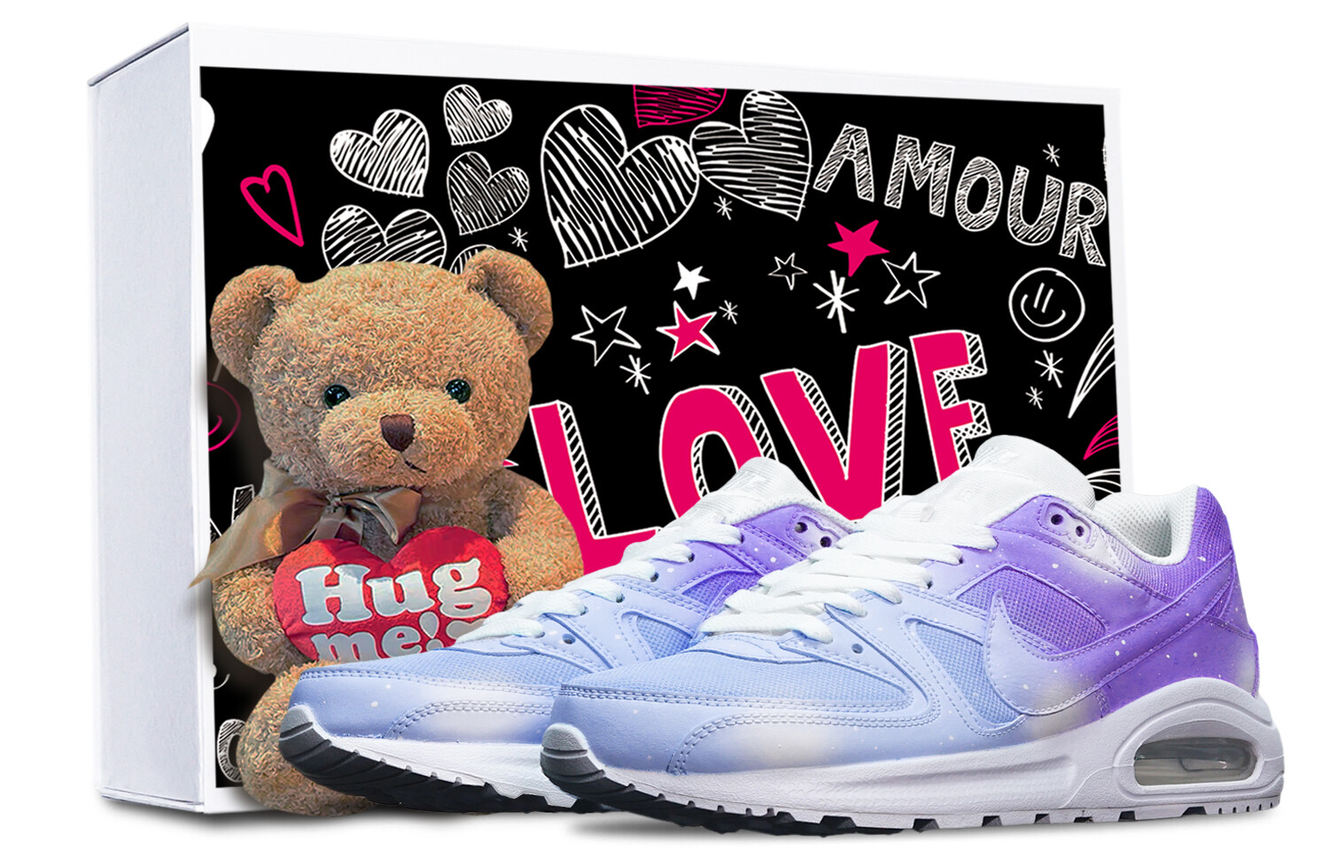 

Кроссовки женские Air Max Command Running Low-top Фиолетовый/белый Nike