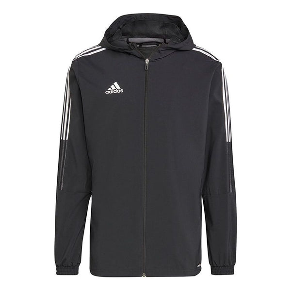 цена Куртка adidas Tiro21 Wb Soccer/Football Training Sports hooded Logo Jacket Black, мультиколор