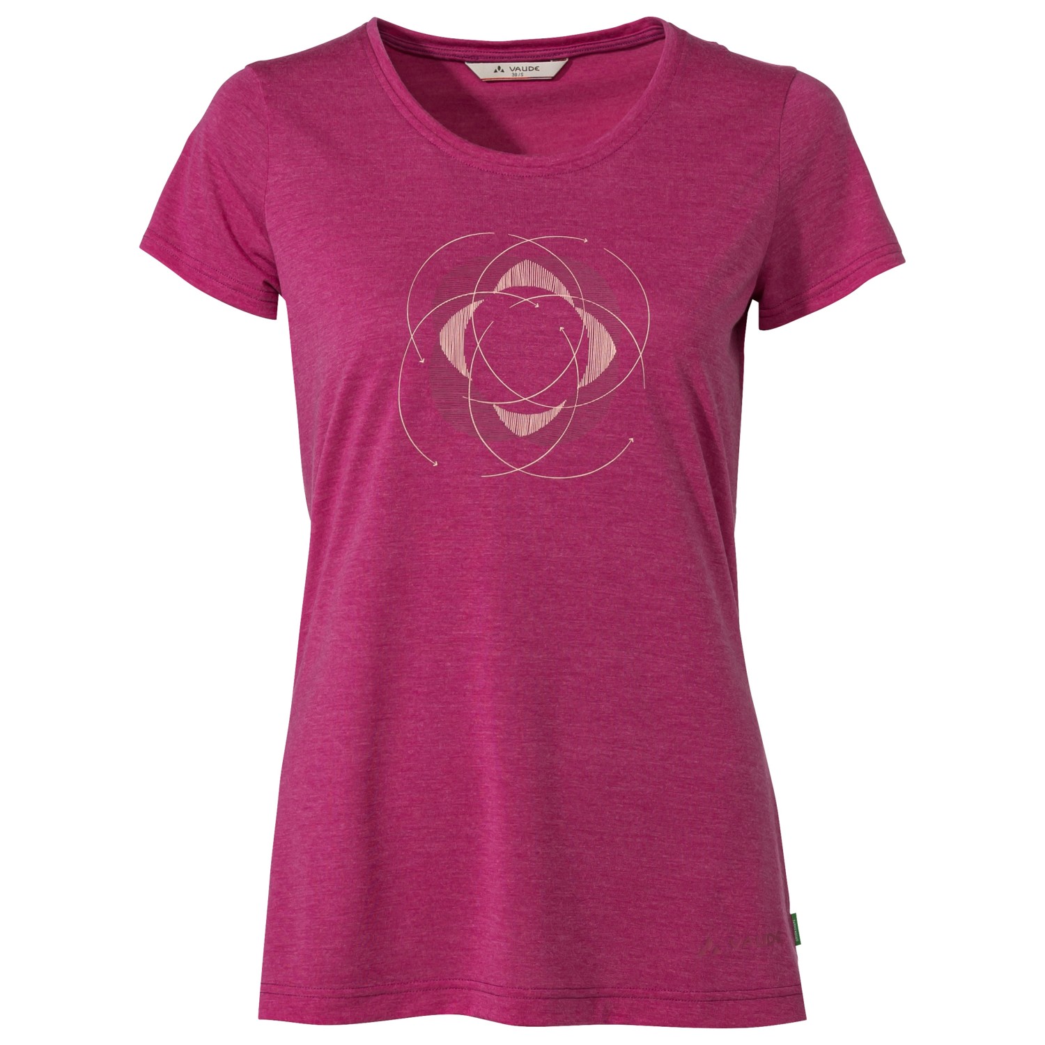 Функциональная рубашка Vaude Women's Skomer Print T Shirt II, цвет Rich Pink