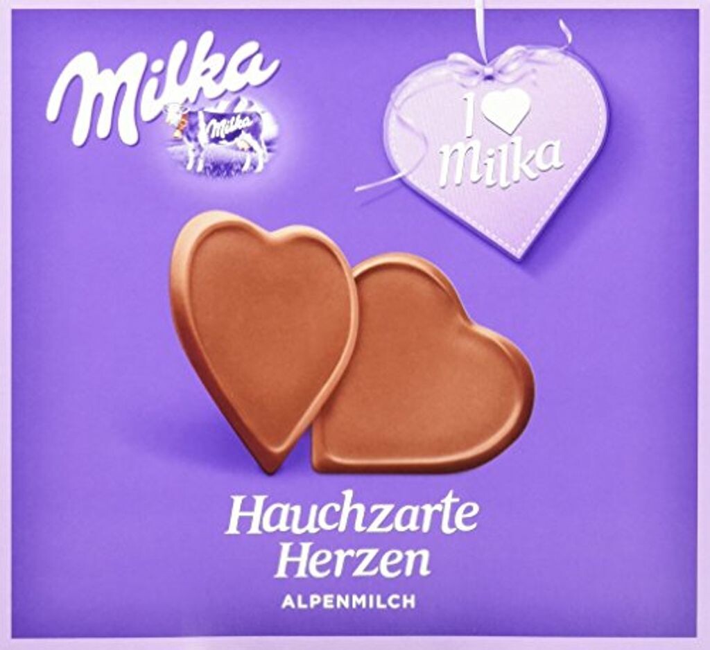 

Milka, I love Milka, нежные сердечки, 130г, 5 шт. Jacobs