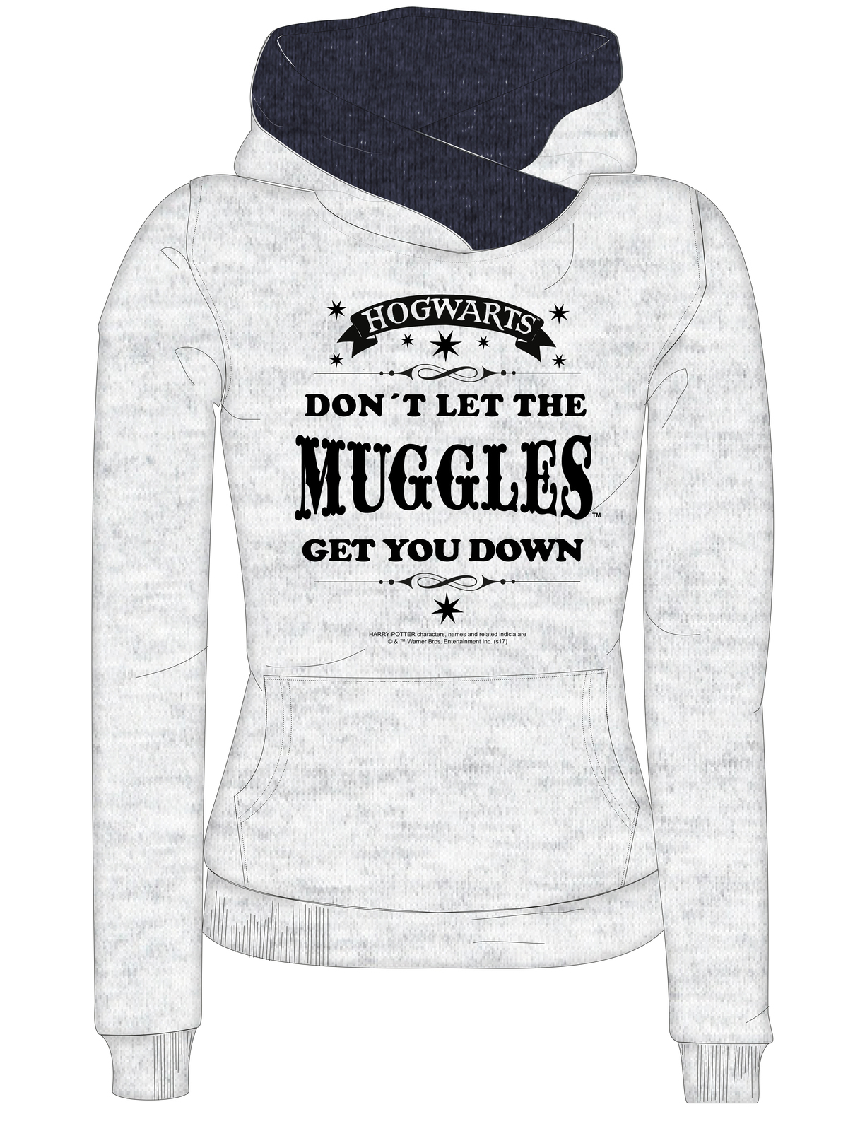 

Толстовка Harry Potter Schalkragenpullover Harry Potter Muggles, цвет grau meliert