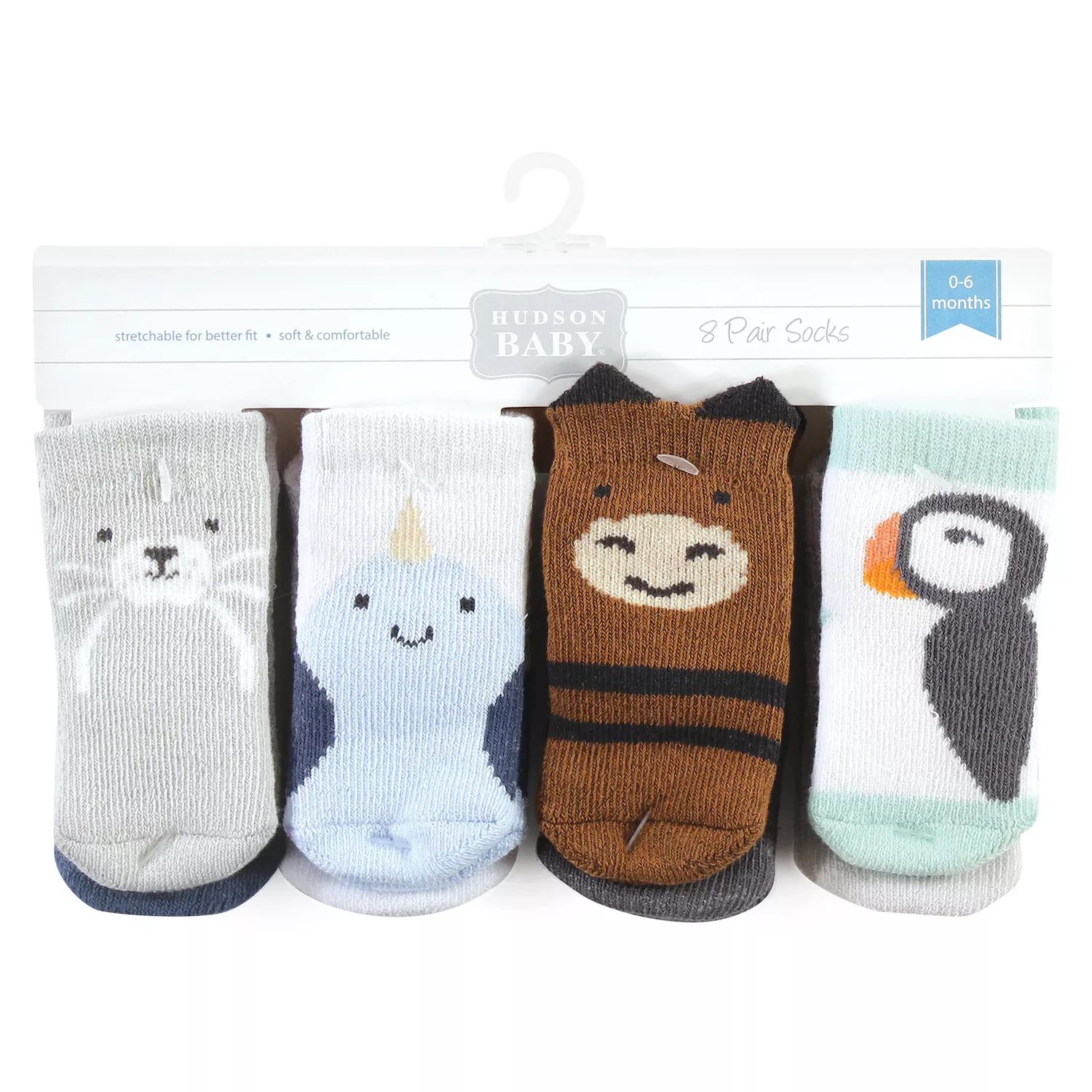Хлопковые носки Hudson для новорожденных мальчиков и махровые носки, Arctic Animals Hudson Baby